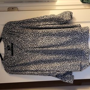Cheeta black and grey tunic blouse